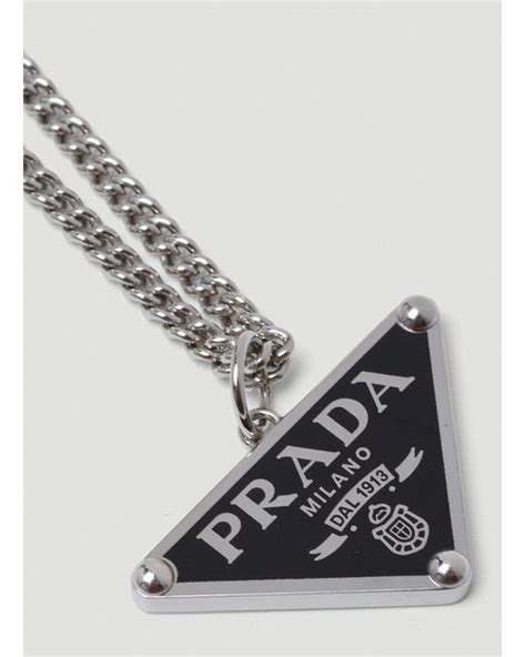 prada triangle necklace dupe|prada black triangle necklace.